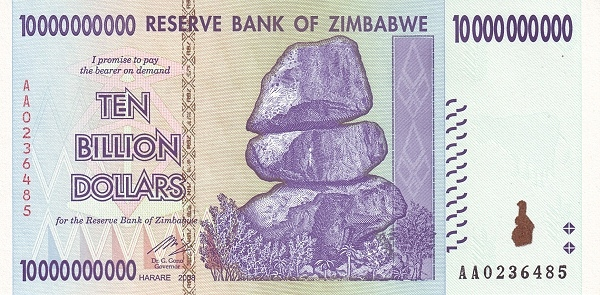 Зімбабве 10 мільярдів доларів 2008 рік Банкноти світу UNC P-85 - Фото 1 Зімбабве 10 мільярдів доларів 2008 рік Банкноти світу UNC P-85 - зображення 1
