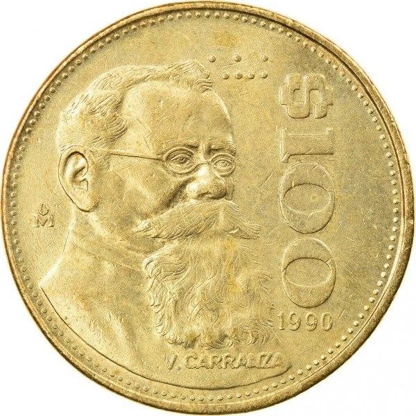 Мексика 100 песо 1990 рік Монети світу - Фото 1 Мексика 100 песо 1990 рік Монети світу - изображение 1