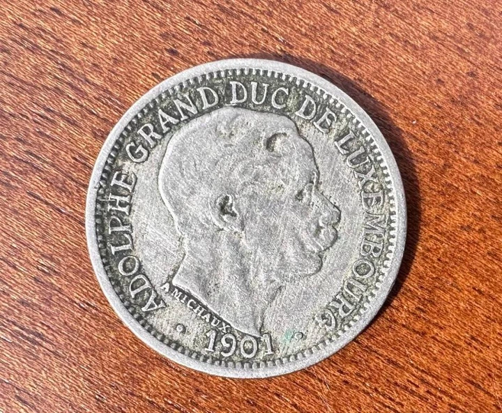 Люксембург 10 сантимів 1901 рік Монети світу - изображение 2