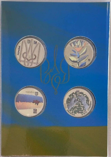 4 Кольорові монети Волонтери, Медики, Залізничники, Енергетики + Альбом 5 гривень серії "Країна Супергероїв", Україна 2023-2024 - Фото 4 4 Кольорові монети Волонтери, Медики, Залізничники, Енергетики + Альбом 5 гривень серії "Країна Супергероїв", Україна 2023-2024 - зображення 4