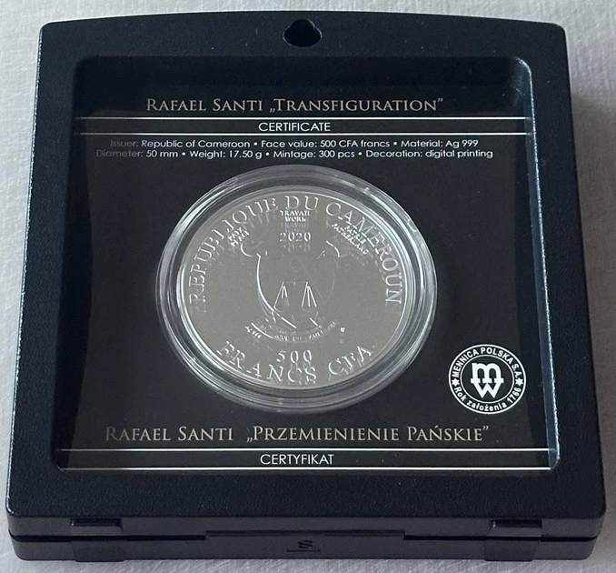 Камерун 500 років від дня смерті Рафаеля 500 Франків 2020 рік Рідкість! тираж 300 шт 17,5 грам срібло 999 Монети світу - Фото 5 Камерун 500 років від дня смерті Рафаеля 500 Франків 2020 рік Рідкість! тираж 300 шт 17,5 грам срібло 999 Монети світу - изображение 5