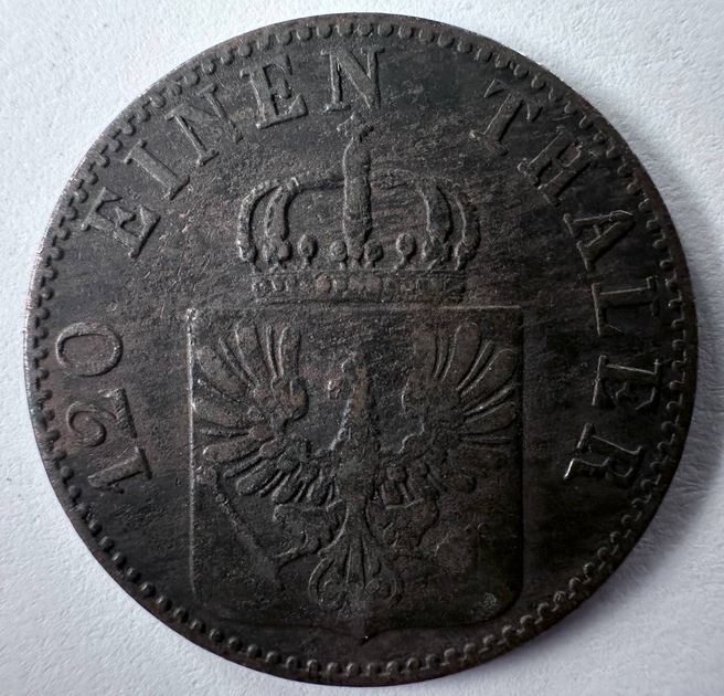 Пруссія 3 пфенніги 1853 рік Монети світу - Фото 2 Пруссія 3 пфенніги 1853 рік Монети світу - изображение 2