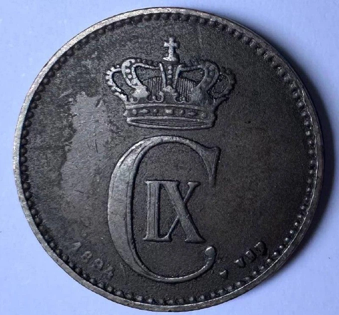 Данія 2 ере 1894 рік Монети світу - Фото 2 Данія 2 ере 1894 рік Монети світу - изображение 2
