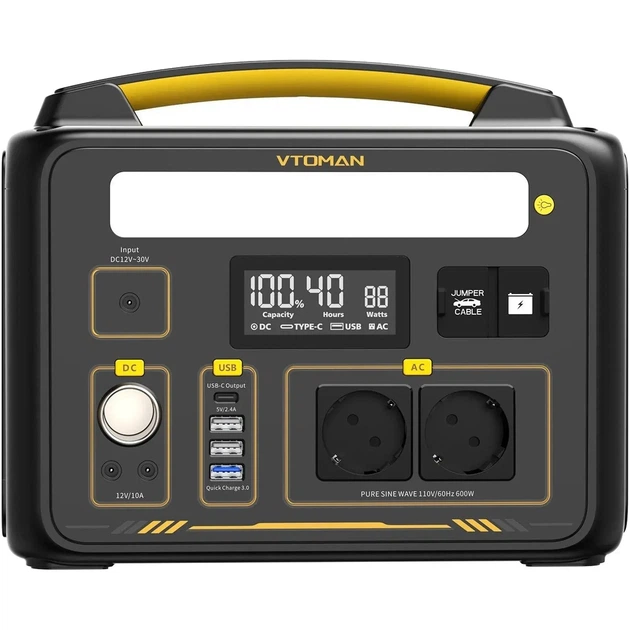 Зарядна станція Vtoman Jump 600X PB-20 600W 299Wh (Jump 600X) - Фото 1 Зарядна станція Vtoman Jump 600X PB-20 600W 299Wh (Jump 600X) - зображення 1