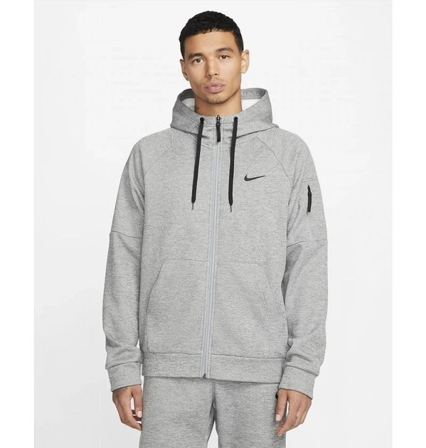 Толстовка чоловіча Nike Therma-Fit Full-Zip Fitness Top L Сірий DQ4830-063 - зображення 4