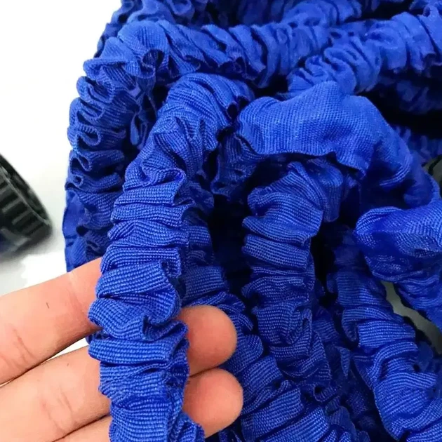 Шланг для поливання X-hose 75 м розтягувальний з насадкою розпилювачем синій для саду та городу компактний садовий інвентар - зображення 7
