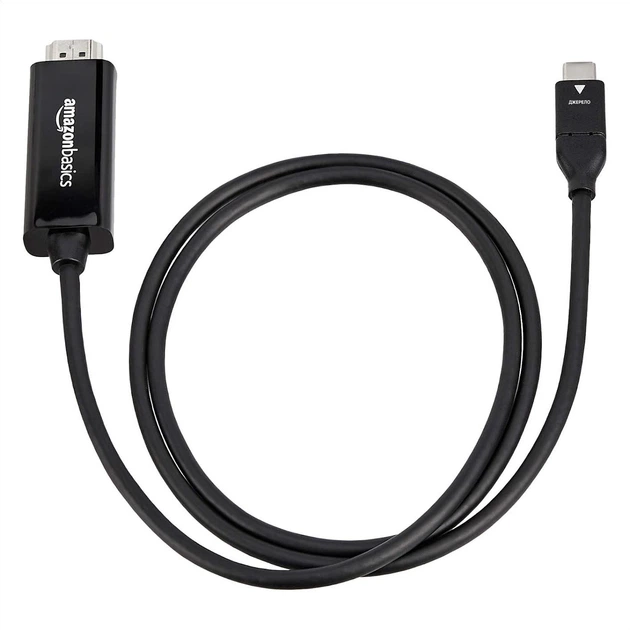 Кабель-адаптер Amazon Basics USB-C на HDMI для подключения к мониторам и проекторам с поддержкой разрешения 4K 30 Гц черный длиной 0.9м - Фото 7 Кабель-адаптер Amazon Basics USB-C на HDMI для подключения к мониторам и проекторам с поддержкой разрешения 4K 30 Гц черный длиной 0.9м - изображение 7