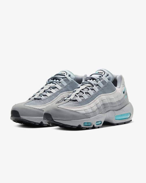 Кроссовки мужские Nike Air Max 95 Retro Logo Grey Aqua 44 Серый CV1635-001 - Фото 4 Кроссовки мужские Nike Air Max 95 Retro Logo Grey Aqua 44 Серый CV1635-001 - изображение 4