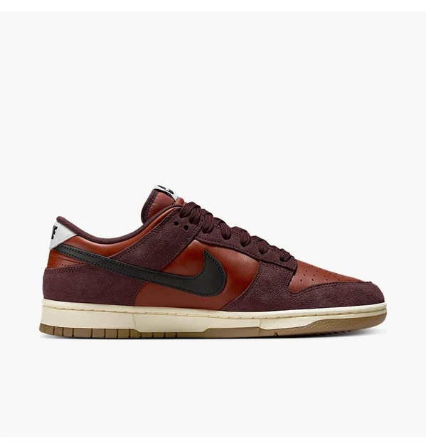 Кросівки чоловічі Nike Dunk Low Retro 44.5 Бордовий IB6399-600 - Фото 3 Кросівки чоловічі Nike Dunk Low Retro 44.5 Бордовий IB6399-600 - зображення 3