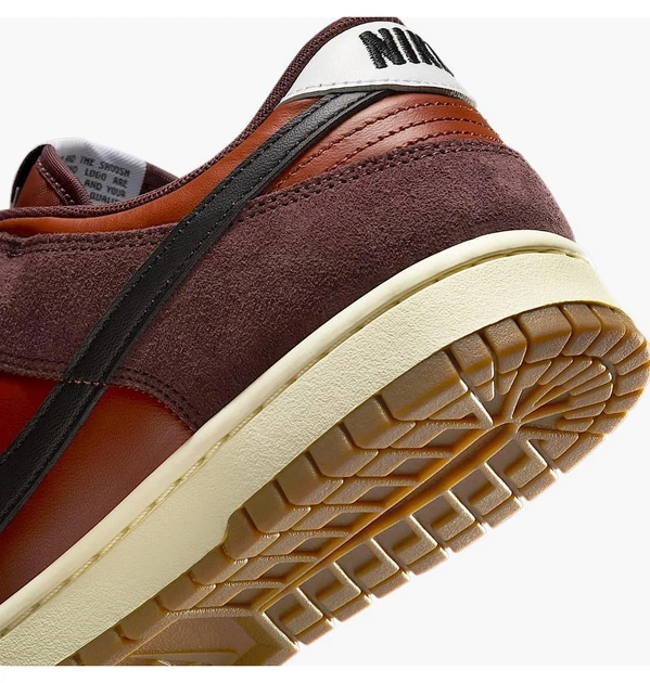 Кросівки чоловічі Nike Dunk Low Retro 44.5 Бордовий IB6399-600 - Фото 8 Кросівки чоловічі Nike Dunk Low Retro 44.5 Бордовий IB6399-600 - зображення 8