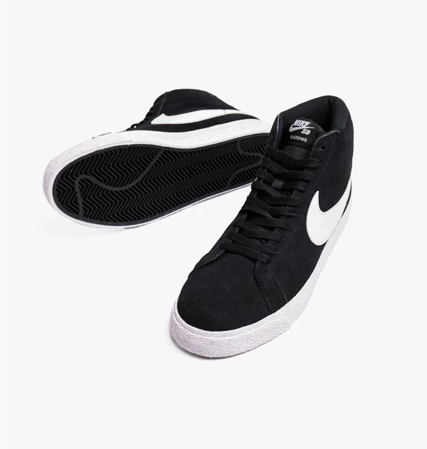 Кроссовки унисекс Nike Sb Zoom Blazer Mid 38.5 Черно-белый 864349-002 - изображение 7