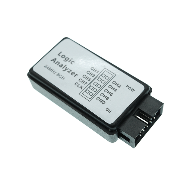 USB логічний аналізатор 8 каналів (24 МГц, підтримка I2C, SPI, UART, CAN, USB) | Цифровий аналізатор сигналів із кабелями - зображення 2