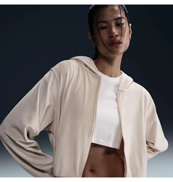 Толстовка женская Nike W Nsw Chll Vlr Fz Beige S Бежевая HJ0954-104 - изображение 2