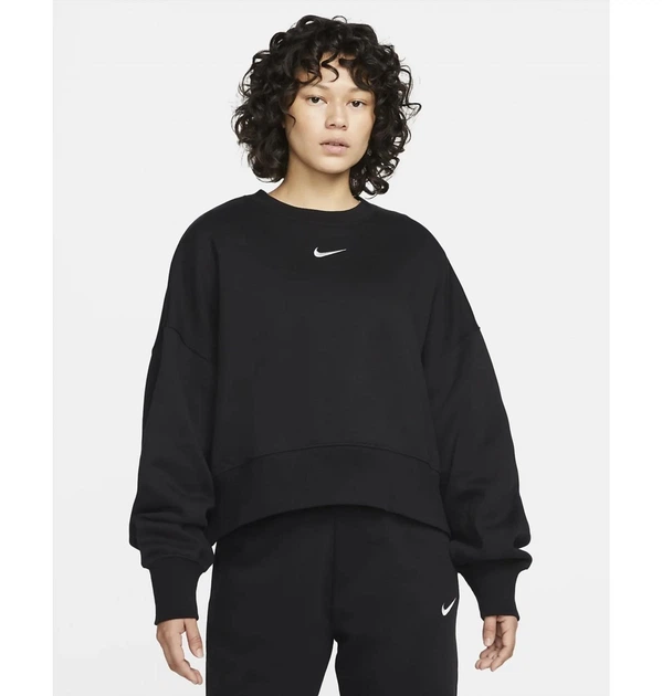 Світшот жіночий Nike Sportswear Phoenix Fleece Black S Чорний DQ5761-010 - Фото 2 Світшот жіночий Nike Sportswear Phoenix Fleece Black S Чорний DQ5761-010 - зображення 2