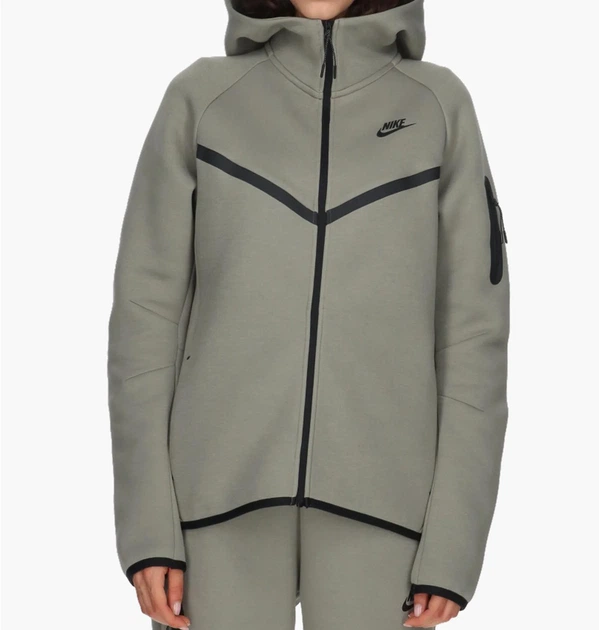 Толстовка женская Nike Sportswear Windrunner Tech Fleece Olive S Оливковая HV6747-320 - изображение 6