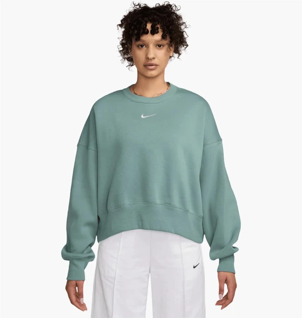 Світшот жіночий Nike Style Flc Crew Oos Green S Зелений DQ5761-017 - Фото 1 Світшот жіночий Nike Style Flc Crew Oos Green S Зелений DQ5761-017 - зображення 1