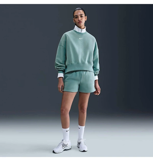 Світшот жіночий Nike Style Flc Crew Oos Green S Зелений DQ5761-017 - Фото 4 Світшот жіночий Nike Style Flc Crew Oos Green S Зелений DQ5761-017 - зображення 4