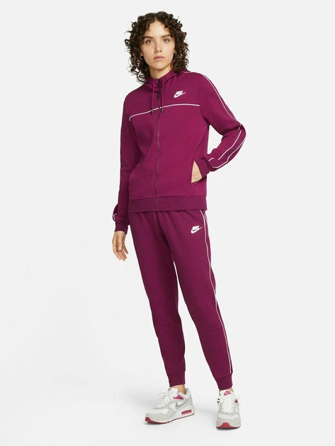 Толстовка женская Nike Nsw Mlnm Essntl Flc Fz Hdy S Бордова CZ8338-610 - Фото 3 Толстовка женская Nike Nsw Mlnm Essntl Flc Fz Hdy S Бордова CZ8338-610 - изображение 3