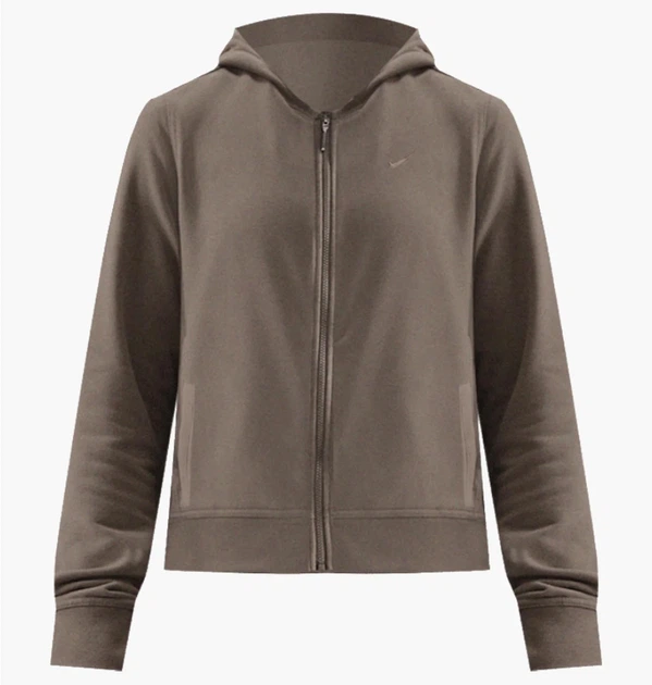 Толстовка жіноча Nike Nsw Chll Ft Fz Hdy Brown XS Коричнева FN2415-233 - зображення 6