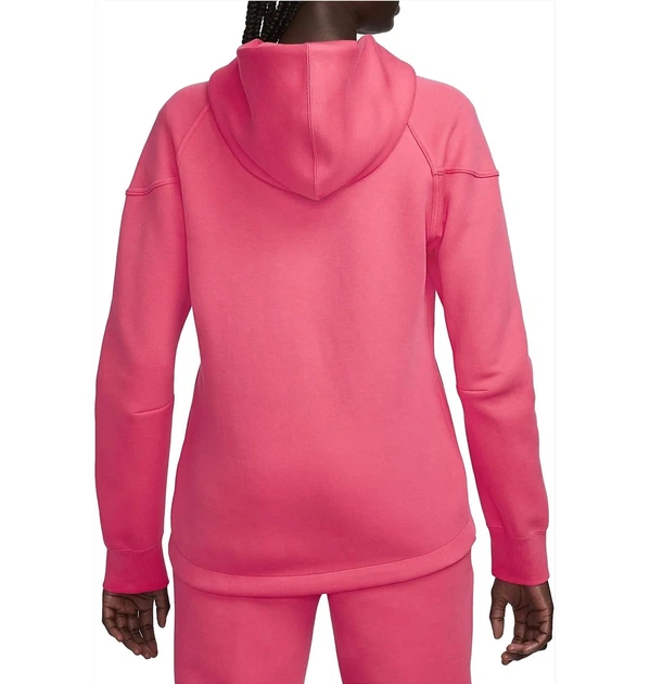 Толстовка жіноча Nike W Nsw Tch Flc Wr Fz Hdy XS Рожева FB8338-629 - зображення 3
