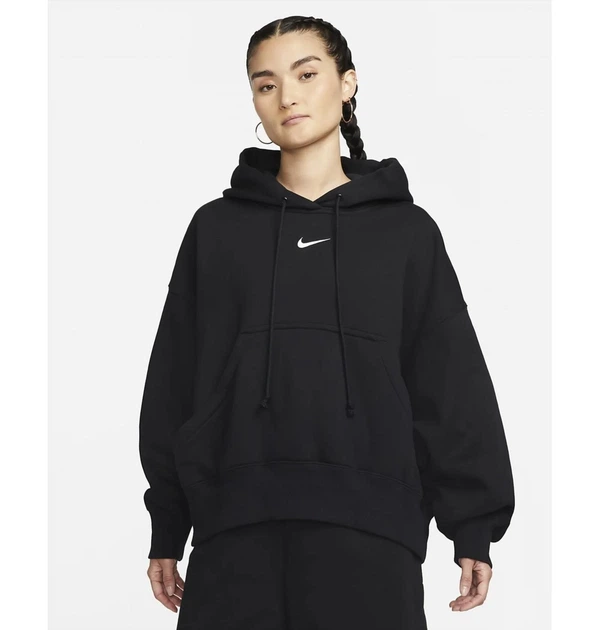 Худи женское Nike Sportswear Phoenix Fleece Over-Oversized Pullover Hoodie DQ5858-010 XXS Черное - Фото 3 Худи женское Nike Sportswear Phoenix Fleece Over-Oversized Pullover Hoodie DQ5858-010 XXS Черное - изображение 3