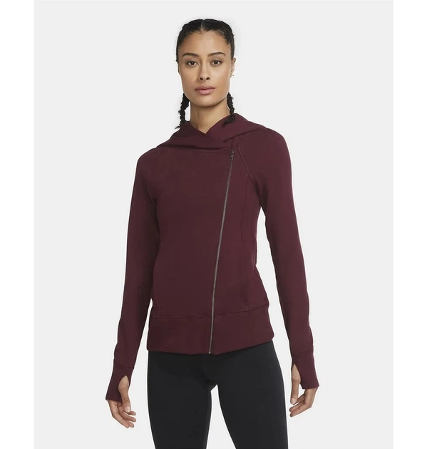 Спортивная кофта женская Nike Yoga Bordo XS Бордова CU5321-681 - Фото 2 Спортивная кофта женская Nike Yoga Bordo XS Бордова CU5321-681 - изображение 2