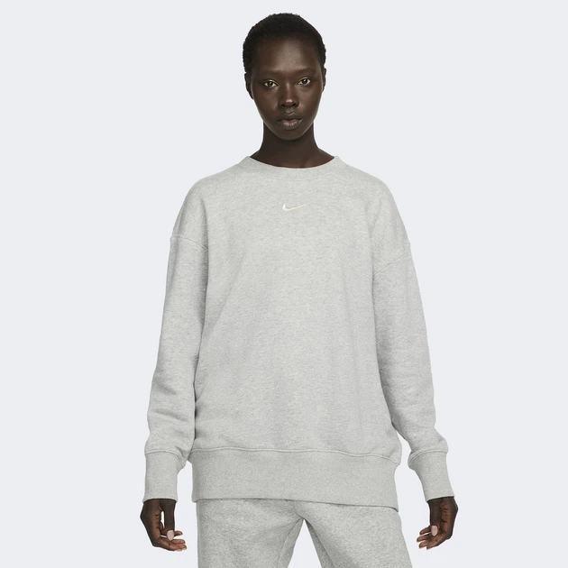 Свитшот женский Nike Oversized Crewneck Sweatshirt M Серый DQ5733-063 - Фото 1 Свитшот женский Nike Oversized Crewneck Sweatshirt M Серый DQ5733-063 - изображение 1