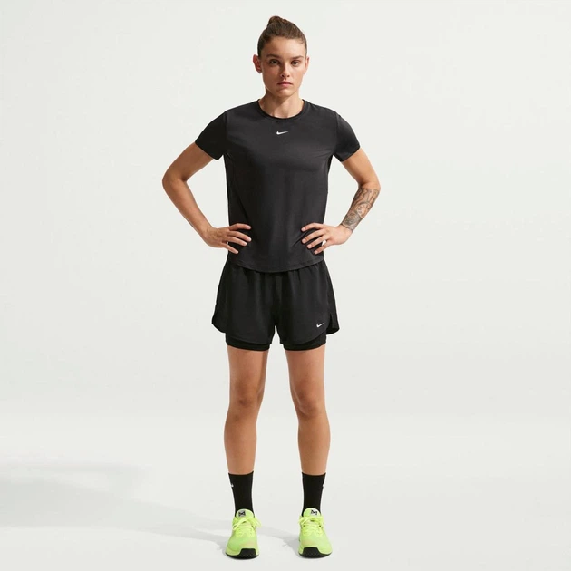 Шорти жіночі Nike W Nk One Df Hr 3In 2N1 Short XS Чорний DX6016-011 - зображення 4