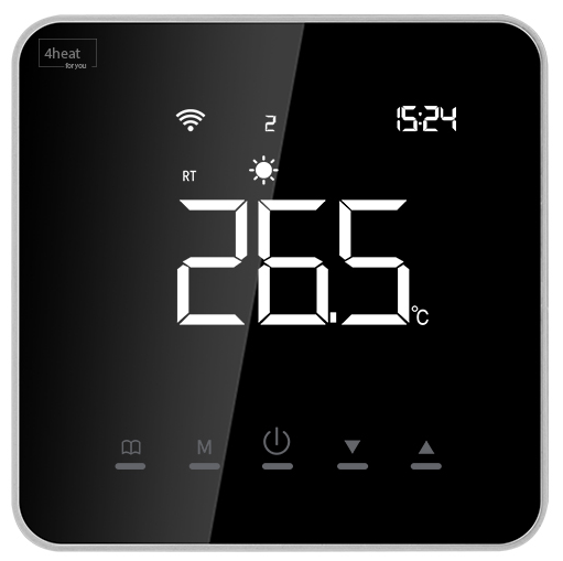WiFi терморегулятор теплого пола 4HEAT AE-3DS.WF | Серебро - изображение 2
