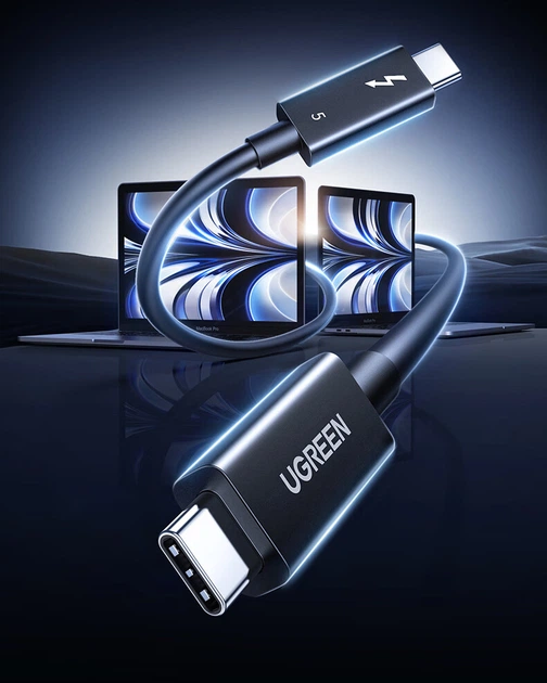 Кабель Ugreen Thunderbolt 5 USB Type-C - USB Type-C 240 Вт 80 Гбит/с 16K (45996) - изображение 2