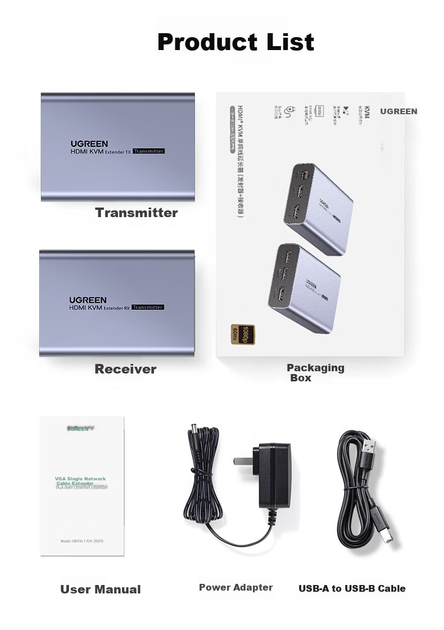 Удлинитель сигнала UGREEN 35988 KVM HDMI-RJ45 150 м - изображение 12