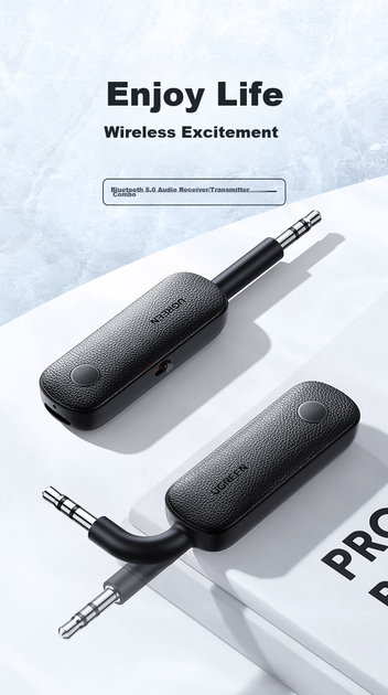 Ресивер-аудіоадаптер UGREEN CM403 Bluetooth 5.0 синій - Фото 2 Ресивер-аудіоадаптер UGREEN CM403 Bluetooth 5.0 синій - зображення 2