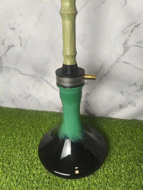 Кальян ATMOS Wood Green Steel — 65 см, стальная шахта, деревянная вставка, стеклянная колба 5272235 - изображение 3