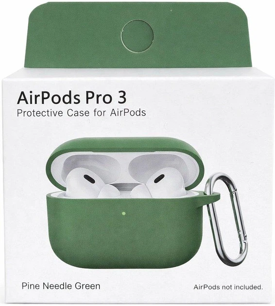 Кейс для навушників Silicone Case AirPods Pro 3 Pine Needle Green - изображение 2