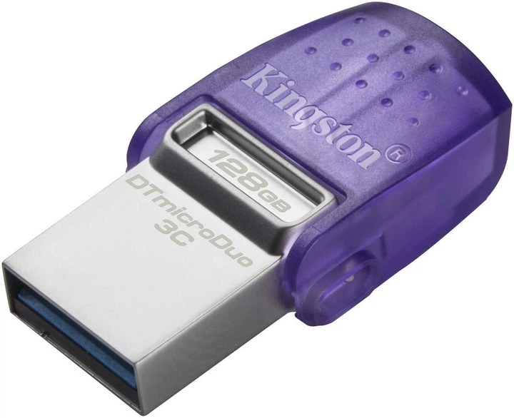 Накопичувач Kingston DataTraveler microDuo 3C 128GB USB 3.2 Gen 1 USB-A/USB-C (DTDUO3CG3/128GB) Silver - изображение 2