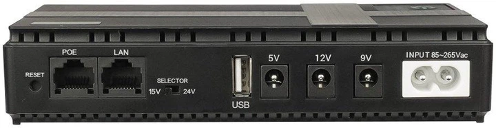 Джерело безперебійного живлення для роутера DC1018P 10400mAh 18W (12V/9V/5V/POE) Чорний - Фото 3 Джерело безперебійного живлення для роутера DC1018P 10400mAh 18W (12V/9V/5V/POE) Чорний - изображение 3