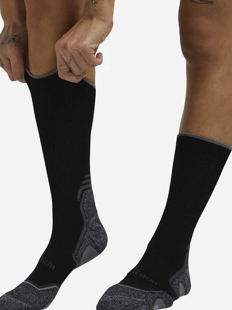 Носки мужские высокие шерстяные Jack Wolfskin Hike Merino Sock CL A63862_6000 41-43 Черные (4064886443463) - Фото 3 Носки мужские высокие шерстяные Jack Wolfskin Hike Merino Sock CL A63862_6000 41-43 Черные (4064886443463) - изображение 3