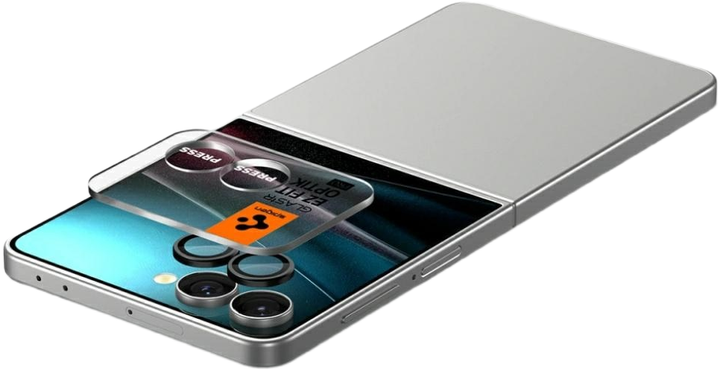 Захисне скло Spigen Optik Pro HD Glas.TR EZ FIT для Samsung Galaxy Z Flip7 Black 2 шт. (8800283304213) - зображення 5
