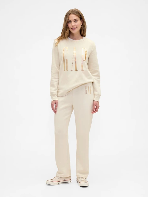 Спортивные штаны на флисе женские GAP 595609008 XL Молочные (1162223242) - Фото 3 Спортивные штаны на флисе женские GAP 595609008 XL Молочные (1162223242) - изображение 3