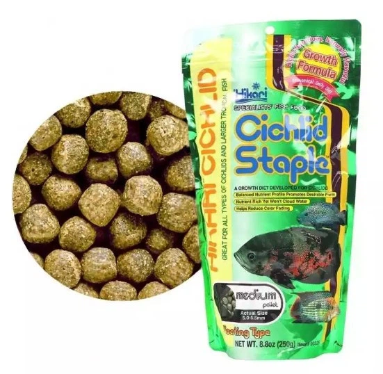 Корм Hikari Cichlid Staple Medium 250 g (гранула M 5,0-5,5 мм для цихлид длиной от 15 см) - Фото 2 Корм Hikari Cichlid Staple Medium 250 g (гранула M 5,0-5,5 мм для цихлид длиной от 15 см) - изображение 2
