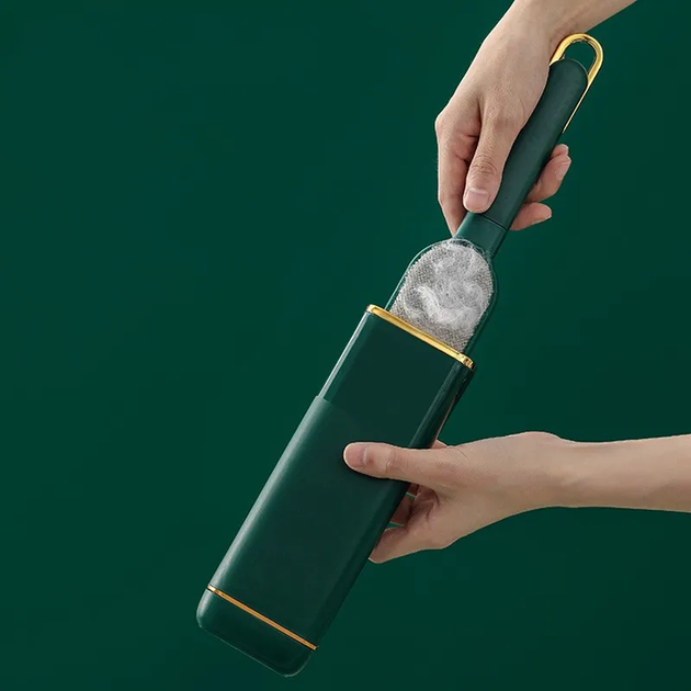 Щетка для уборки шерсти кошек и собак с контейнером nobrand, зеленый (290-GREEN) - Фото 3 Щетка для уборки шерсти кошек и собак с контейнером nobrand, зеленый (290-GREEN) - изображение 3