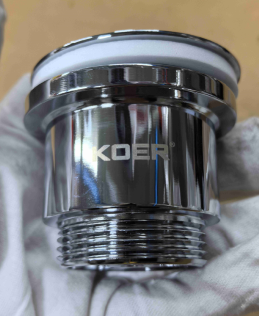 Донний клапан для раковини універсальний (з/без переливу) KOER PW-02-01 автоматичний (Click-Clack) (Колір хром) 1 1/4'' (KR3399) - изображение 13