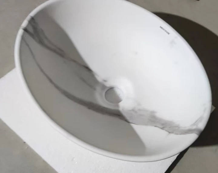 Раковина накладна MIXXUS PREMIUM ELLIPSE-0108 MARBLE 400х330х145mm (MP6526) - изображение 8