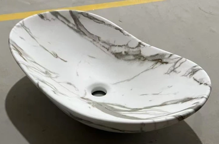 Раковина накладна MIXXUS PREMIUM WAVE-0105 MARBLE 620х360х160mm (MP6559) - изображение 7