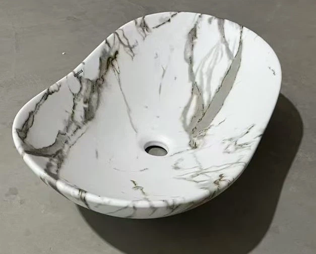 Раковина накладна MIXXUS PREMIUM WAVE-0105 MARBLE 620х360х160mm (MP6559) - изображение 9
