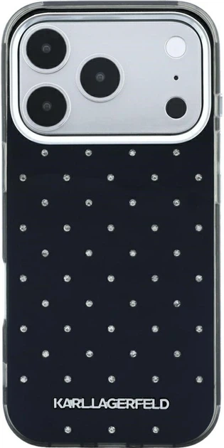 Чохол Karl Lagerfeld IML Rhinestones Allover and Electroplated Logo для Apple iPhone 18 Pro / 17 Pro Black (3666339650575) - зображення 3