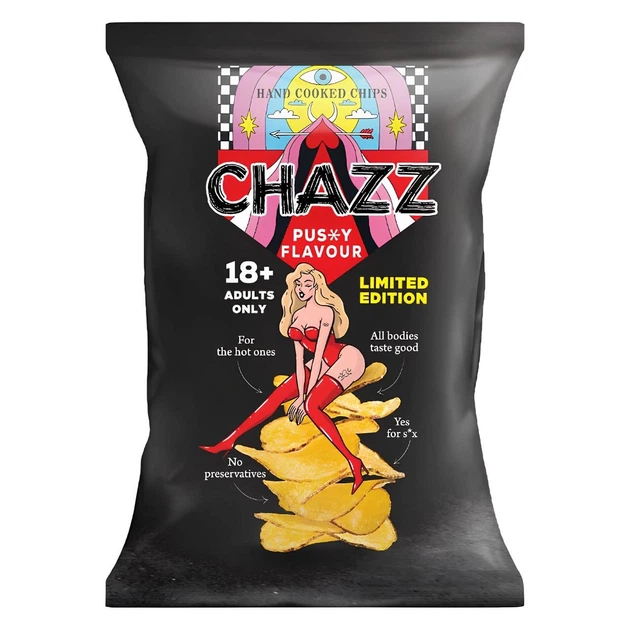 Чипсы Chazz Pussy Flavour Limited Edition 18+ 90 г - Фото 1 Чипсы Chazz Pussy Flavour Limited Edition 18+ 90 г - изображение 1