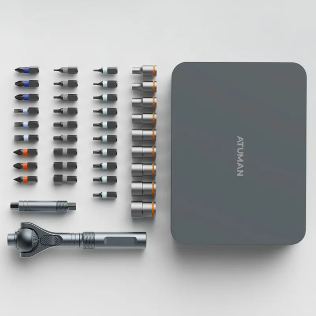 Викрутка з комплектом біт Xiaomi Duke RS2 ratchet screwdriver set gray (RS2) - зображення 3