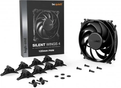 Вентилятор 120 мм, be quiet! Silent Wings 4, Black, 120х120х25 мм, до 1600 об/хв, до 18.9 дБ, 4-pin (PWM), гідродинамічний підшипник (FDB) (BL093) - зображення 5
