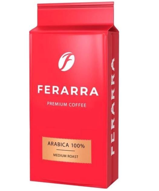 Кофе молотый Ferarra Caffe 100% Arabica 250 гр упаковка - Фото 1 Кофе молотый Ferarra Caffe 100% Arabica 250 гр упаковка - изображение 1